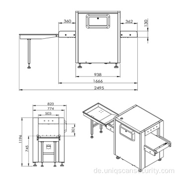 SF5030A Röntgen-Gepäckscanner Gepäck-Röntgengerät